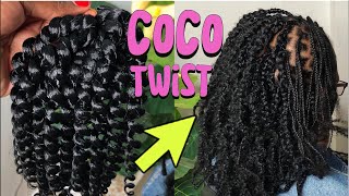 COCO TWIST BRAIDS HAIRSTYLE FOR NATURAL HAIR [upl. by Ayyn]