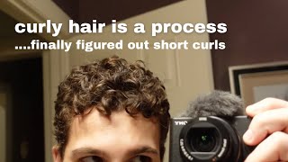 men’s life changing SHORT curly hair styling routine figured out how to define the curls too [upl. by Giglio]