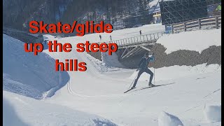 How to Cross Country Ski V1 offset skate up steep hills [upl. by Eeb]