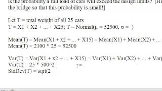 Linear Combinations of Random Varibles Sample Problem [upl. by Ahsier762]