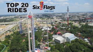 Top 20 Rides at Six Flags Over Texas [upl. by Ysle]