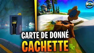 RECEVOIR VOTRE PROCHAIN OBJECTIF A COVERT CAVERN FORTNITE EMPLACEMENT CARTE DE DONNÉES  CACHETTE [upl. by Rein588]