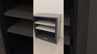 Bisley mid height tambour cupboard 2 shelves grey  Buy online from City Used Office Furniture UK [upl. by Drain240]