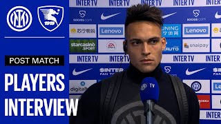 INTER 50 SALERNITANA  LAUTARO  BARELLA EXCLUSIVE INTERVIEWS SUB ENG 🎤⚫🔵 [upl. by Al]