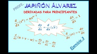 DERIVACIÓN PARA PRINCIPIANTES Ejercicio 3 [upl. by Britni]