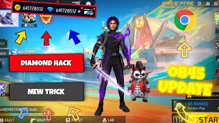 FREE FIRE DIAMOND HACK  FREE FIRE NEW MOD MENU OB45  UNLIMITED DIAMOND SCRIPT MOD APK 2024 [upl. by Tulley]