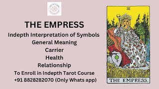 The Empress Tarot Card Meaning in Hindi Learn Tarot Card in Hindi Tarotwithaarpit [upl. by Narda508]