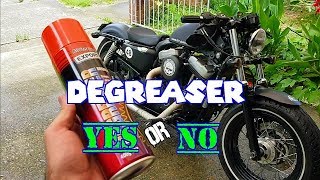 HOW TO  clean a motorcycle using DEGREASER  HarleyDavidson 48 Sportster  by BOMBER [upl. by Meerek]