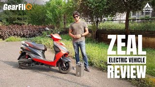 Ampere Zeal Electric Scooter Review in Hindi by GearFliq [upl. by Briscoe823]