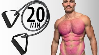 RESISTANCE BAND CHEST AND AB WORKOUT [upl. by Asiram221]