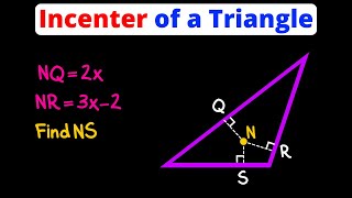 Find Lengths Using the Incenter of a Triangle  Eat Pi [upl. by Gurango618]