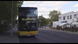 Germany Berlin double decker bus X21 ride from Zerpenschleuser Ring to Märkisches Zentrum [upl. by Ruenhs352]