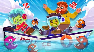 Evil Piranhas 🐟🚨 Zombei Patrol to the Rescue  Fun Nursery Rhymes amp Kids Songs [upl. by Neemsay]