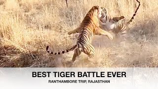 Best Tiger Fight Ever  Ranthambore Trip [upl. by Noirod441]