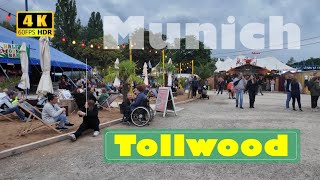 Tollwood Munich 23  4K Streets Walking Tour 2024 [upl. by Tahmosh989]