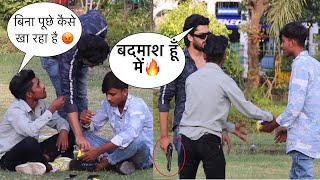 Badmash Eating Strangers Food Prank 🔥 Epic Reactions😝 Zia Kamal [upl. by Thurstan]