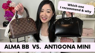 LOUIS VUITTON ALMA BB VS GIVENCHY ANTIGONA MINI  COMPARSION PROS amp CONS  MY RECOMMENDATION [upl. by Adabel]