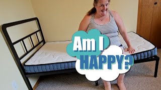 BOUGHT A BED AND FRAME OFF AMAZON UNBOXING amp REVIEW [upl. by Sidnarb119]