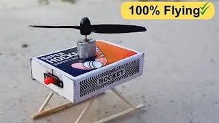 How to Make Flying Matchbox Helicopter Diy Toy Helicopter [upl. by Merrick]