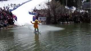 SkiDUCK Pond Skimming  Squaw Valley [upl. by Uhthna21]