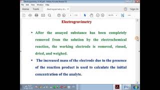 electrogravimetry [upl. by Eelesor]