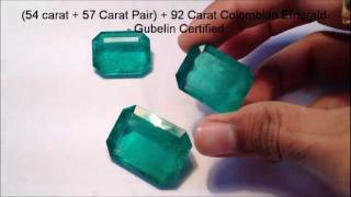 Natural Emerald  200 Carat Colombian Emerald Set  Gubelin Certified by Gandhi Enterprises [upl. by Ramyaj843]