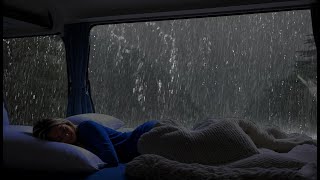 Rain Sounds for Sleeping in a Cozy Camping Car  Relaxing Nature Ambience for Deep Sleep [upl. by Neztnaj762]