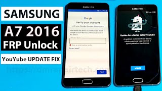 Samsung Galaxy A7 2016 FRP Bypass Android 711 Youtube UPDATE Not working Fix  Samsung A7 6 FRP [upl. by Aivirt]