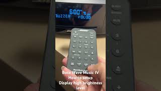 Bose wave music system IV  How to set the display brightness level [upl. by Zarah]