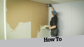 How to skim a plasterboard wall [upl. by Euqilegna]