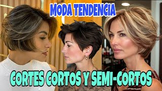 💥CABELLO de MODA✂️ NUEVOS ESTILOS CORTOS y SEMICORTOS 💇‍♀️ Que MEJOR Lucen a Mujeres de Toda edad [upl. by Aihsele]