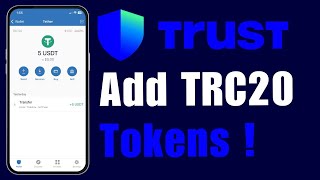 How to Add TRC20 Tokens to Trust Wallet  2024 [upl. by Adlai]