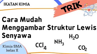 TRIK Cara Mudah Menggambar Struktur Lewis Senyawa [upl. by Shayna854]