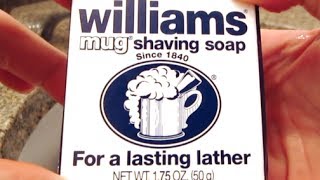 Williams Mug Shaving Soap  Lather Review [upl. by Alina]