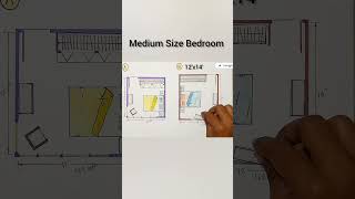 Medium Size Bedroom Design Part 2 shorts [upl. by Niawd]