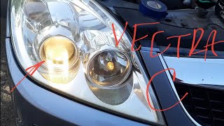 How to change low beam bulb Vectra c Headlights [upl. by Quinton]