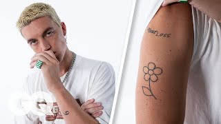 LANYs Paul Klein Breaks Down His Tattoos  GQ [upl. by Anikes18]