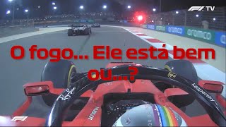 REAÇÃO DOS PILOTOS APÓS ACIDENTE DE ROMAIN GROSJEAN  ONBOARD RÁDIO LEGENDADO [upl. by Fahy]