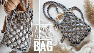 Easy Macrame BagHow To Make Macrame BagTorba ze sznurkaJak zrobić Torbę Ze Sznurka [upl. by Ulah]