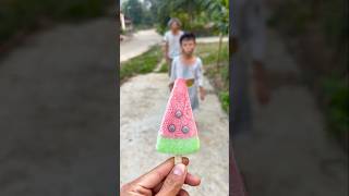 Kind grandpa eats watermelon ice cream 🍉 watermelon ice cream 🍓 beautiful shorts [upl. by Janaya]