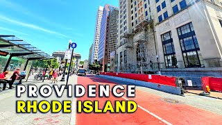 Rhode Island Driving Tour USA  Downtown Providence  4K [upl. by Ymmac]