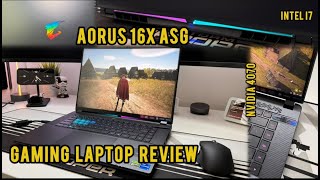 AORUS 16X ASG Gaming Laptop Review  Nvidia 4070 Intel i7 [upl. by Kcoj]