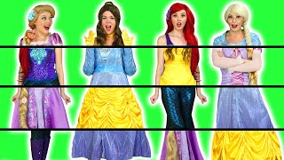 PRINCESS CLOTHES SWAP WITH ARIEL ELSA BELLE AND RAPUNZEL CLOTHING SWITCH UP Totally TV [upl. by Ahseele752]