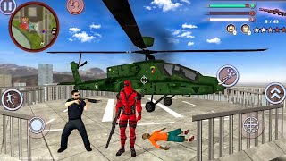 Deadpool Rope Hero Vice Town  Helicopter at NY City  Android Gameplay [upl. by Moreland]