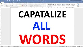 How to Capitalize Words In Word   With Keyboard Shortcut [upl. by Ssepmet247]