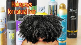 Trying Diff Hairsprays For Natural Hair [upl. by Claribel305]