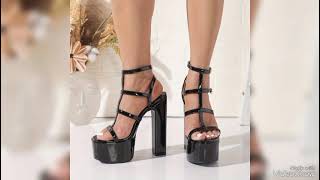 Stiletto high heel sandals highest heel sandals 👠 [upl. by Athey]