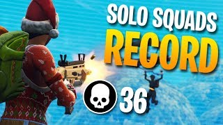 36 KILLS SOLO vs SQUADS Personal Record Fortnite Battle Royale [upl. by Yrreb]