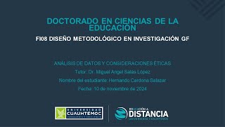 Avance del diseño metodológico del protocolo de investigación [upl. by Bondie]