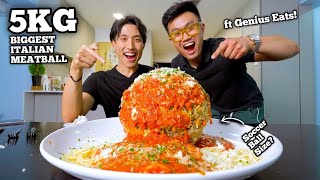 5KG Mega Italian Meatball Challenge in Singapore ft Genius Eats  WE MADE A SOCCER SIZED MEATBALL [upl. by Deeyn]